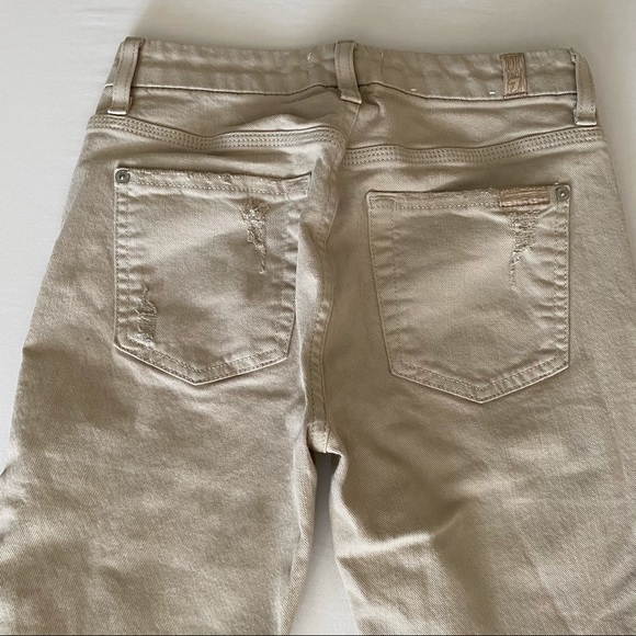 7 FAM Ankle Straight Raw Hem Frayed Jeans 24 - Picture 8 of 9